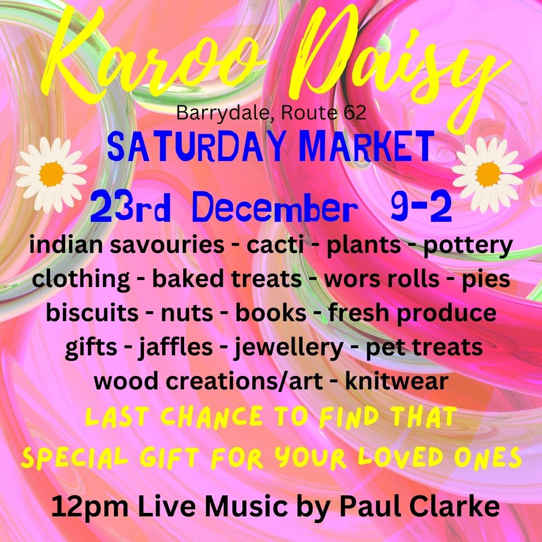 Come support our local Barrydale Market  :-) 